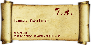 Tamás Adelmár névjegykártya